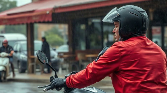 Alienação significado no capacete do entregador