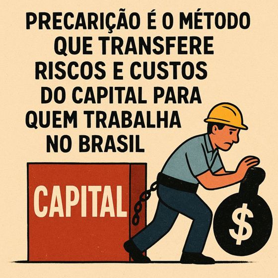 Precarização não é desvio, é o método do capitalismo brasileiro
