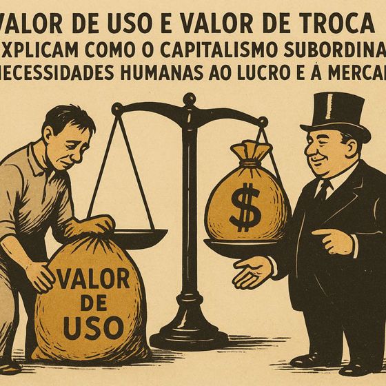 Valor de uso e valor de troca na vida reduzida a mercadoria