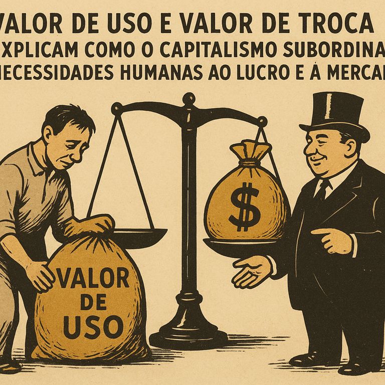 Valor de uso e valor de troca na vida reduzida a mercadoria