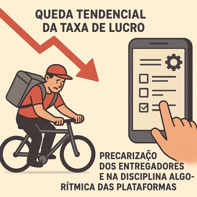 A crise que pedala nas costas do entregador