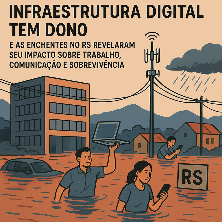 A enchente revela que a infraestrutura digital tem dono