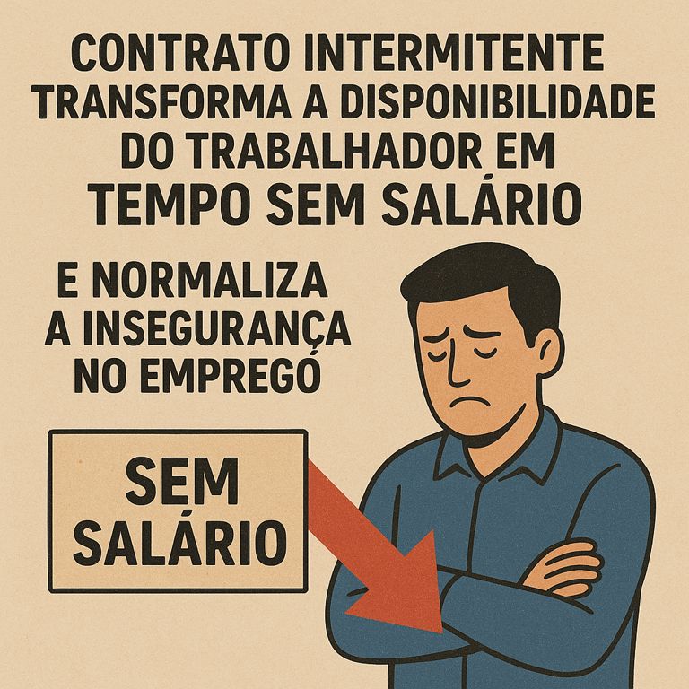 A espera sem salário do contrato intermitente