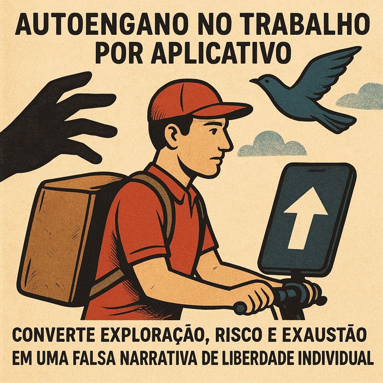 O capacete, a tela e a mentira de que o entregador escolheu tudo