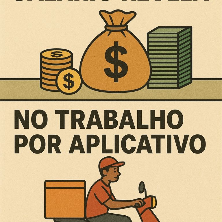 O salário que desaparece na tela do entregador
