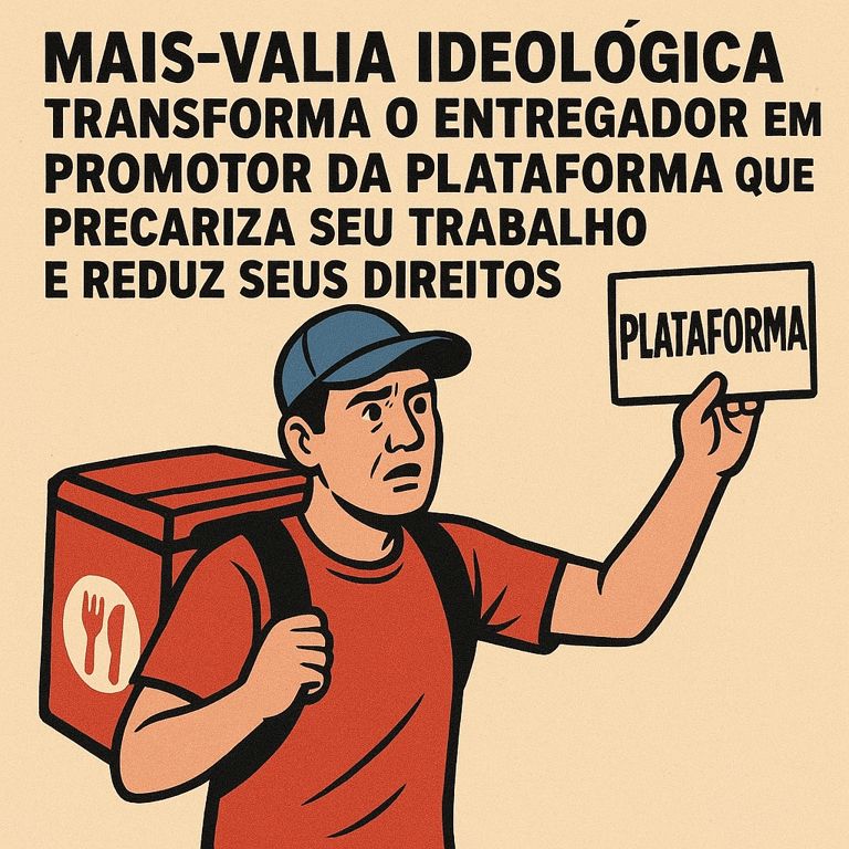 O entregador que veste a marca fora do expediente
