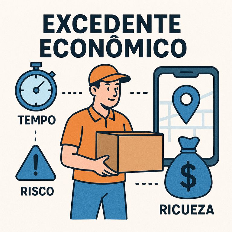 O que o entregador produz além da entrega