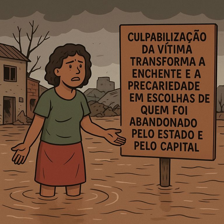 Quando a enchente vira culpa de quem não tinha para onde fugir