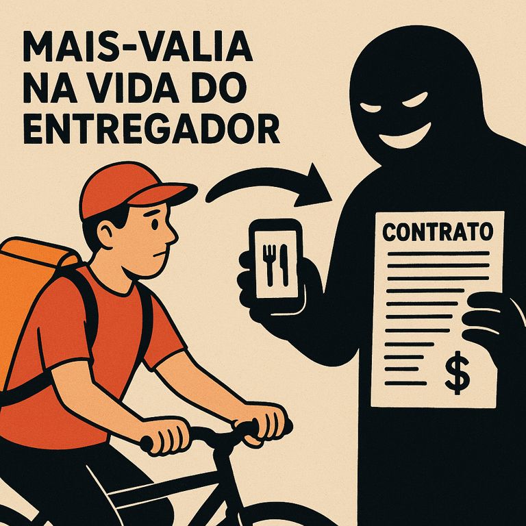 O que é mais-valia na corrida do entregador por aplicativo