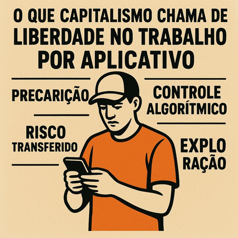 O que capitalismo chama de liberdade no trabalho por aplicativo
