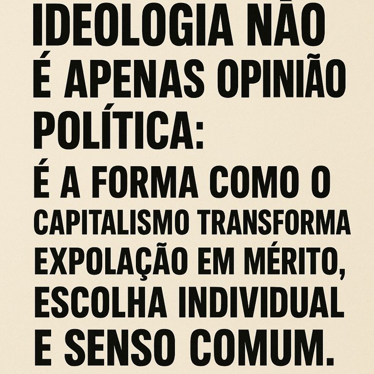 Ideologia não é opinião: é a realidade vista de cabeça para baixo