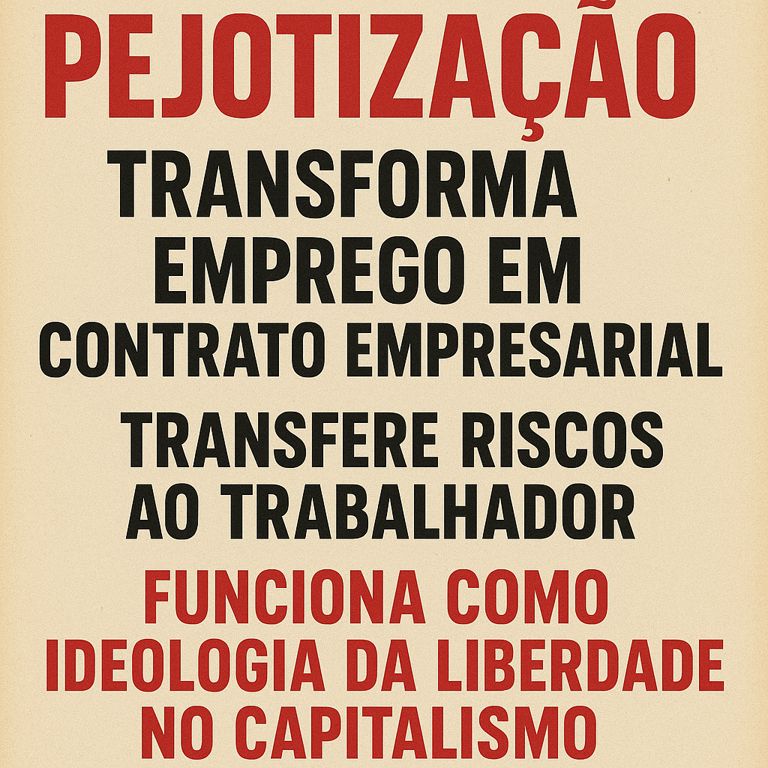 Pejotização não é liberdade: é salário sem direitos e risco para o trabalhador