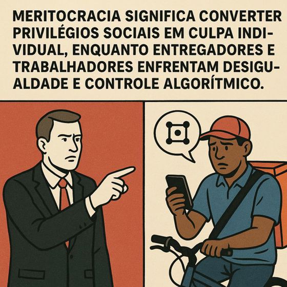 Meritocracia significa transformar desigualdade em culpa individual