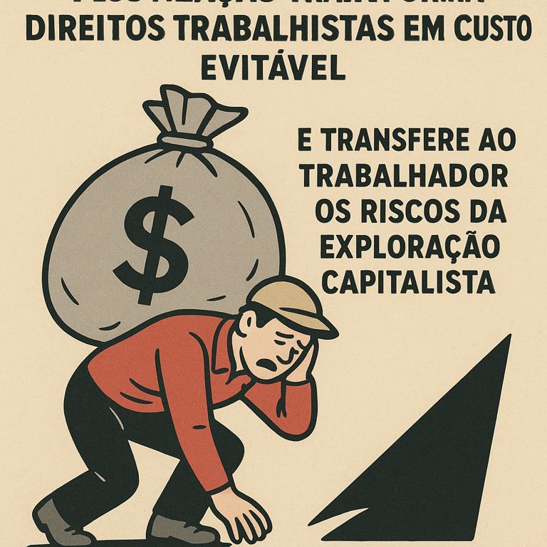 Pejotizar o trabalho é privatizar o risco da exploração
