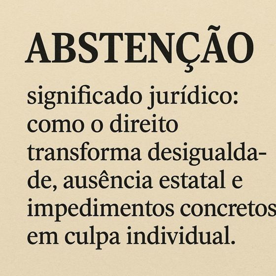 Abstenção significado jurídico e a política de culpar quem não consegue votar